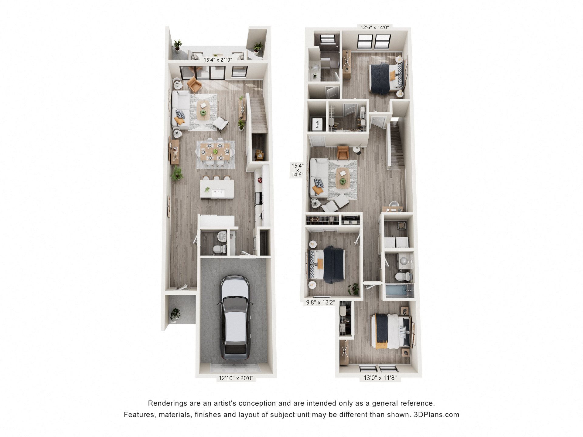 a floor plan of a 2100 sq ft split bedroom floor plan